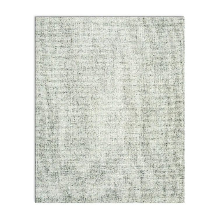 Ivory Hand-Tufted Wool Rectangular Rug 8' x 10'