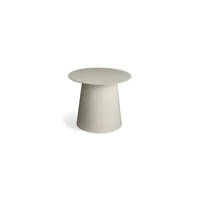 Putty Metal Indoor/Outdoor Side Table, 12" H x 15" W