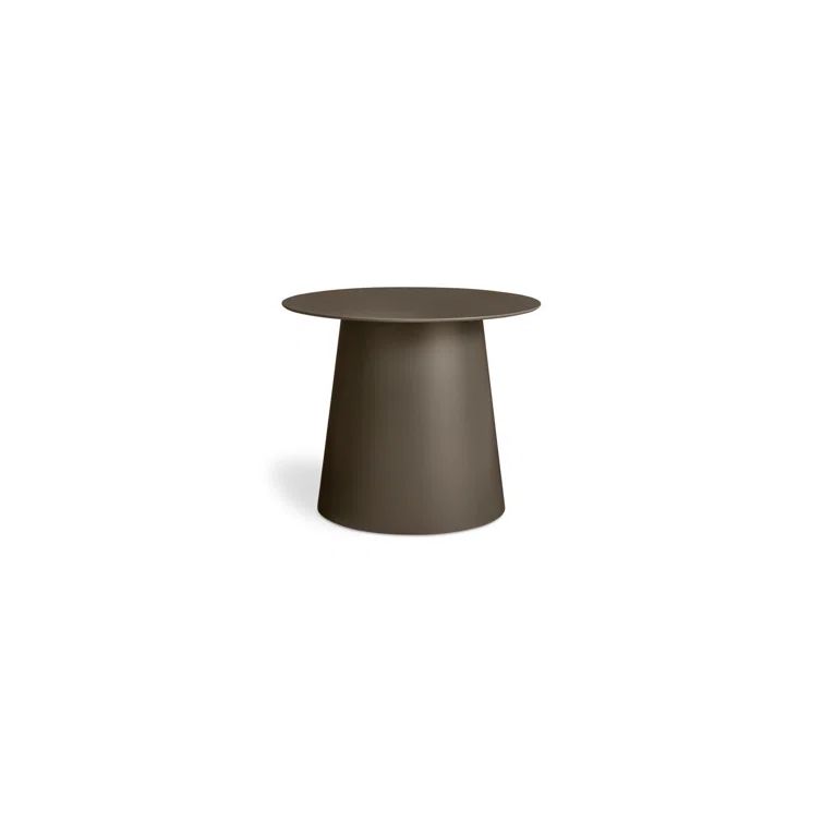 Dark Olive Metal Indoor/Outdoor Side Table