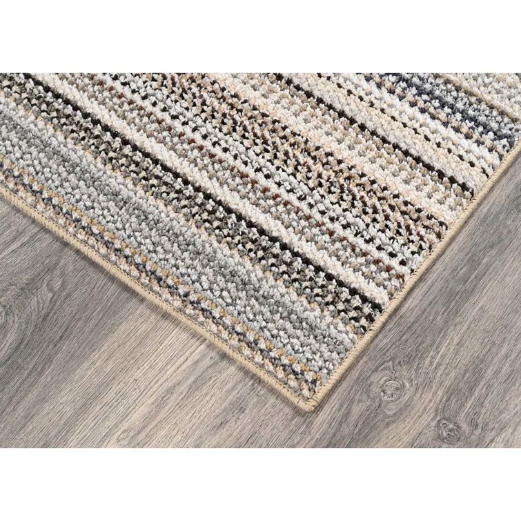 Carnival Stripe 5' x 7' Tufted Area Rug in Earth Tones