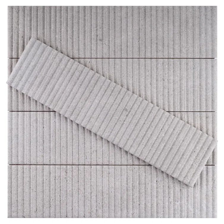 Gray 3x12 Matte Ceramic Brick Look Subway Wall Tile