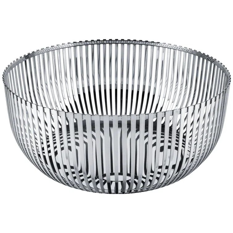 Polished Stainless Steel Round Fruit Basket