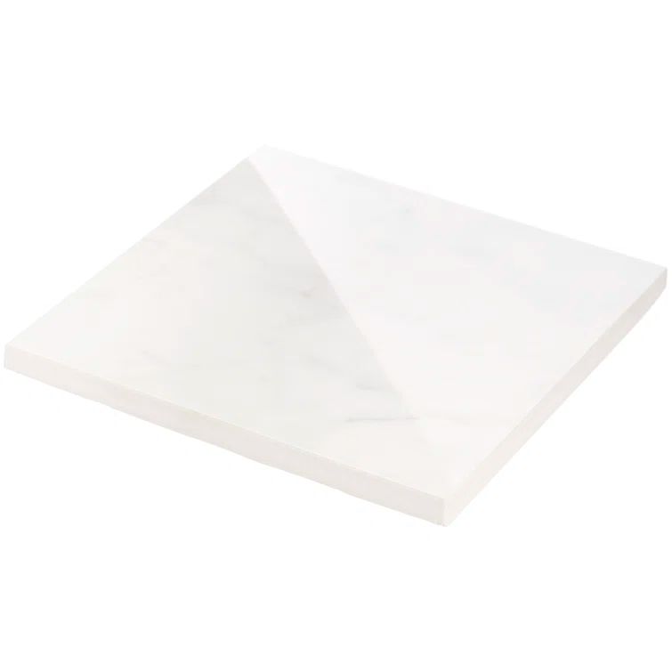 Grace Matte White Porcelain Marble Look 6" x 6" Tile