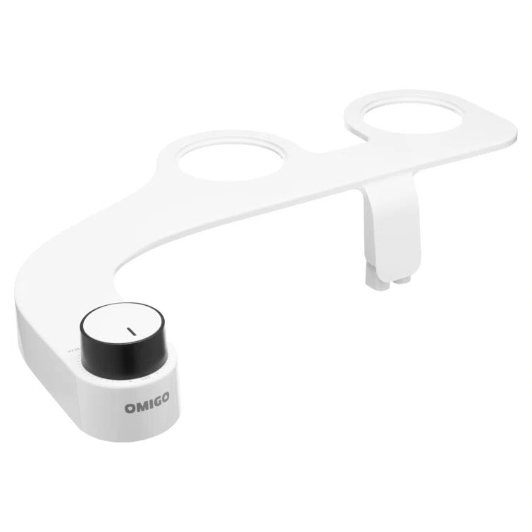Omigo Element Non-Electric White Bidet Attachment with Gloss Finish