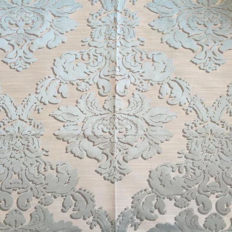 Seaspray Damask Jacquard Fabric by the Yard
