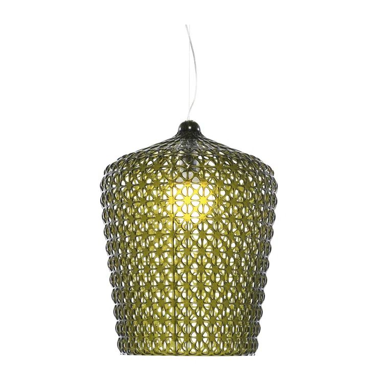 Green Crystal LED Kabuki Pendant Lamp