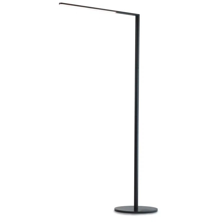 Adjustable Metallic Black Cordless LED Floor Lamp
