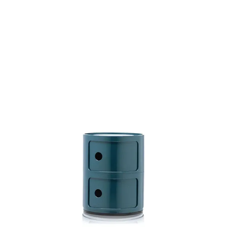 Kartell Componibili by Anna Castelli Ferrieri - Blue Modular Storage Unit, 2 Compartments