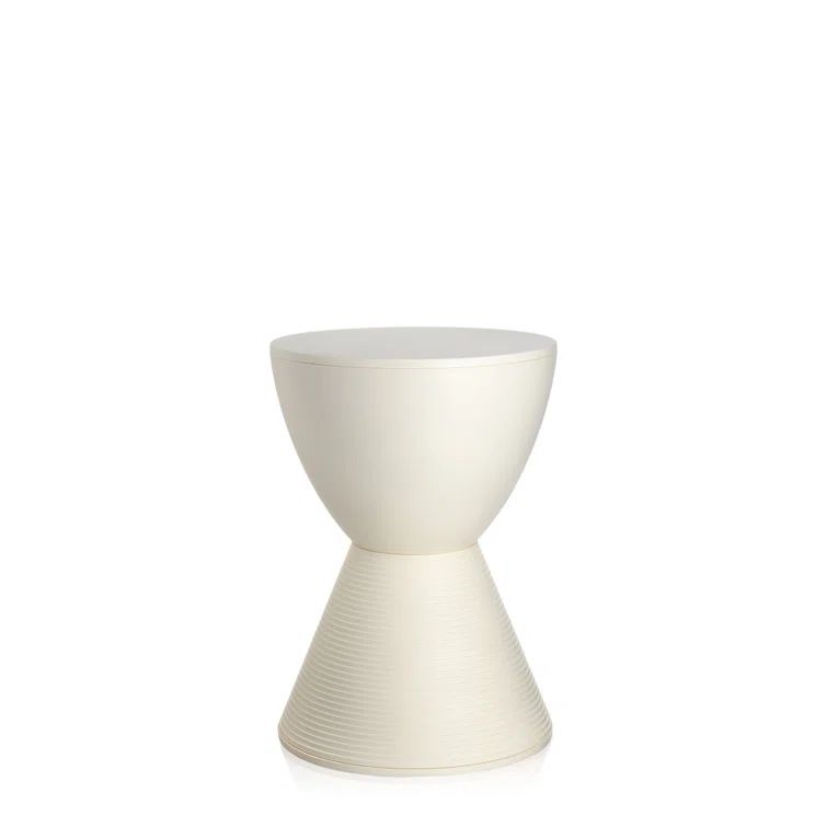 Wax White Polypropylene Prince Aha Stool by Philippe Starck