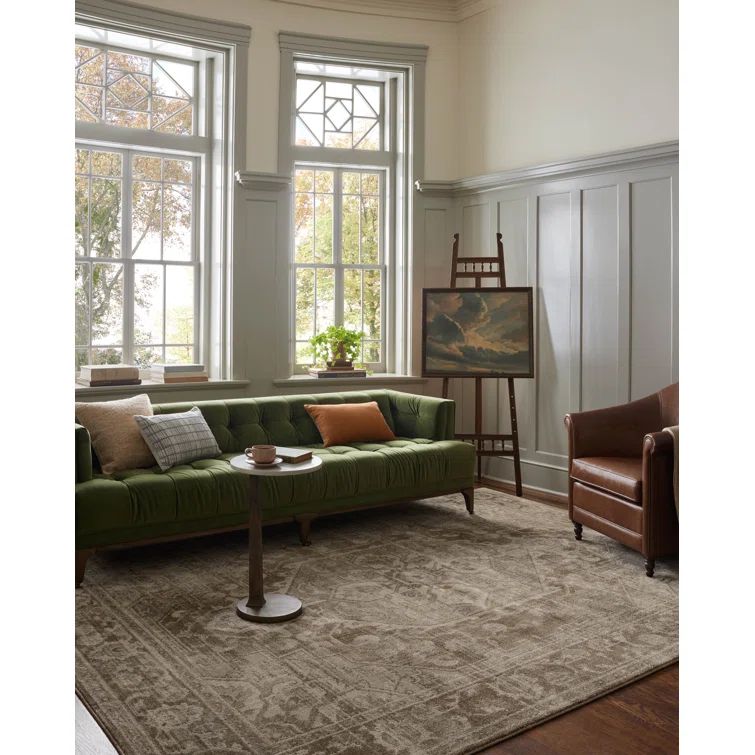 Mona Cocoa and Stone 7'-6" x 10' Wool and Synthetic Area Rug