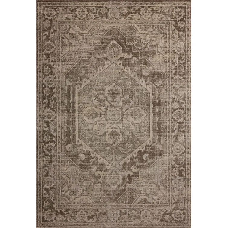 Cocoa Stone Wool and Cotton Runner Rug with Fringe