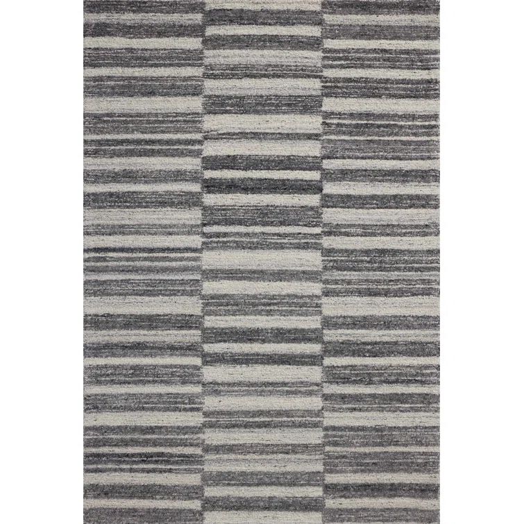 Hand-Tufted Charcoal and Mist Wool 5' x 7'6" Area Rug