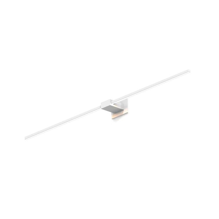 Matte White Z-Bar LED Vanity Wall Sconce, Dimmable 60"