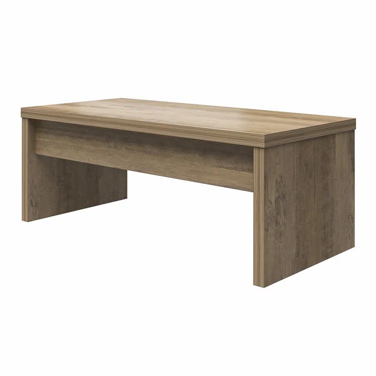 Rustic Oak Rectangular Lift-Top Coffee Table