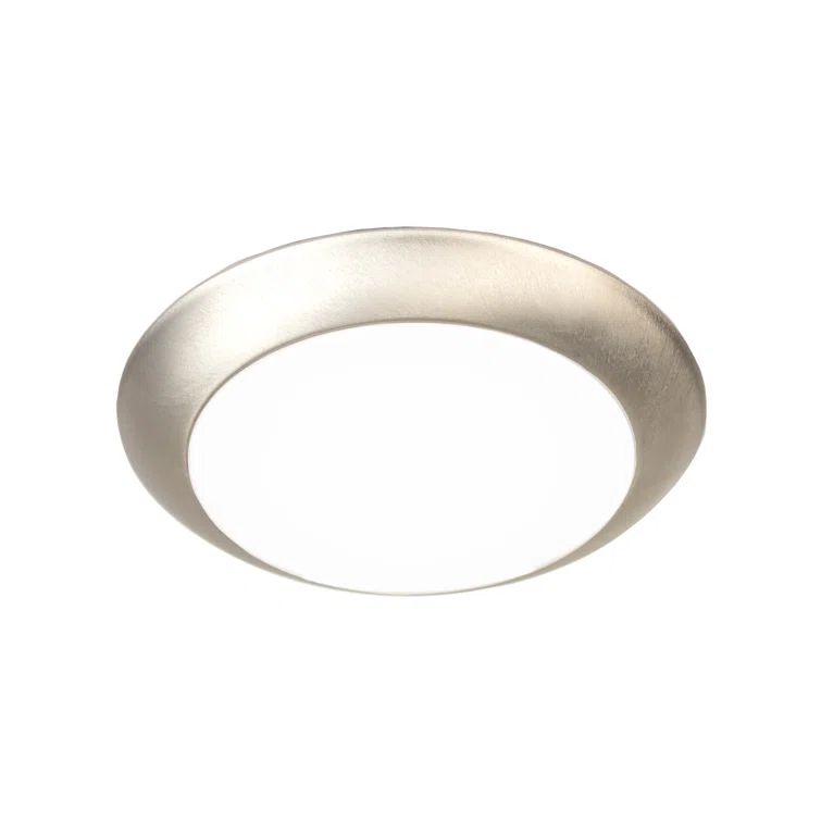 Sleek Brushed Nickel LED Flush Mount with Acrylic Diffuser