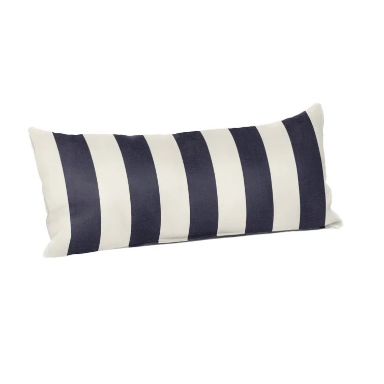 Casual Cushion Stripe Sunbrella Fabric Indoor/Outdoor Lumbar Pillow