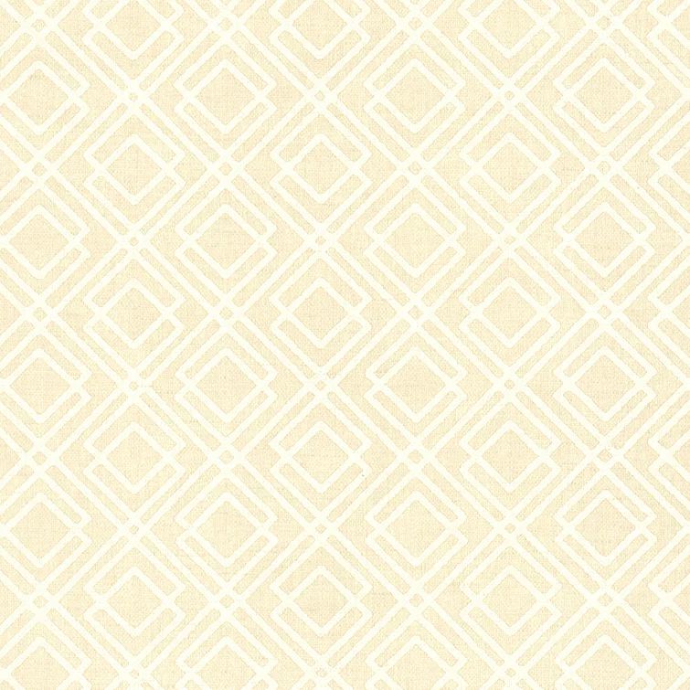 Taupe and Cream Lattice Pattern Washable Wallpaper Roll