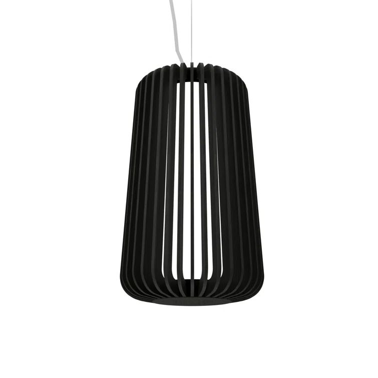 Matte Black Geometric LED Pendant Light