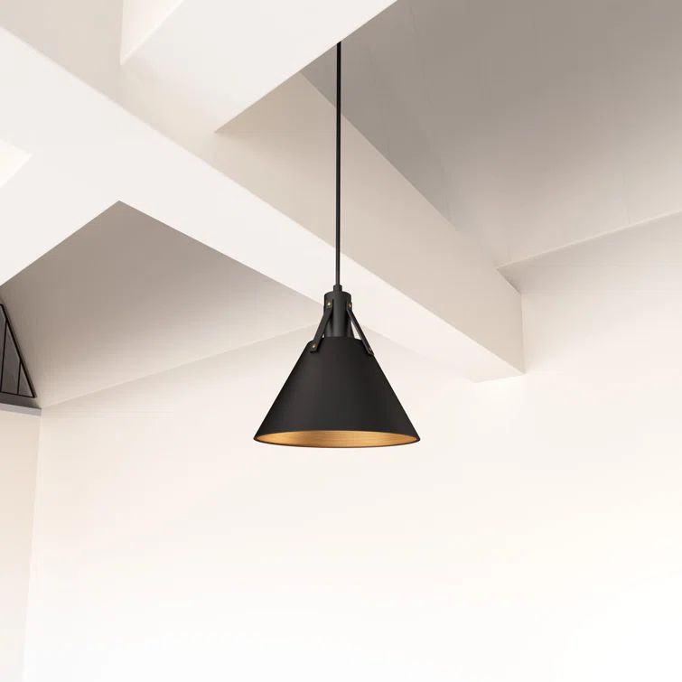 Matte Black Modern Mini Glass Pendant Light