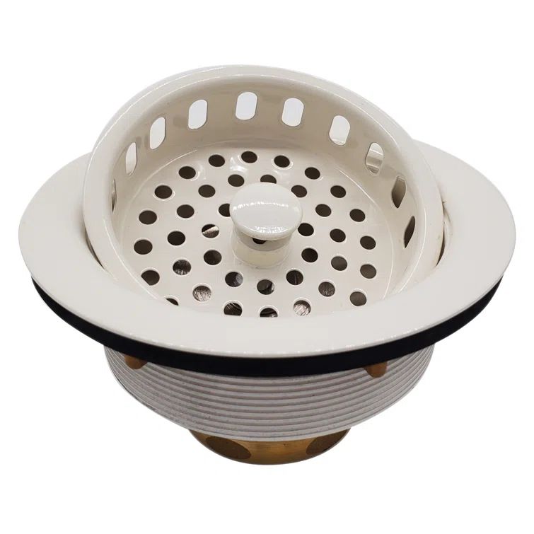 Almond Powder Coat Brass Kitchen Sink Basket Strainer