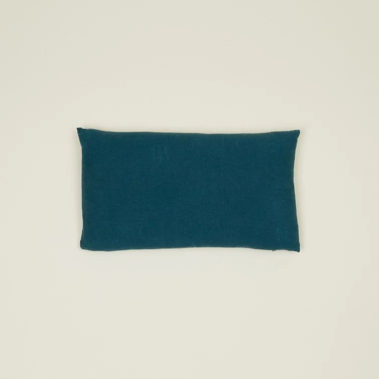 Simple Embroidered Linen Lumbar Throw Pillow
