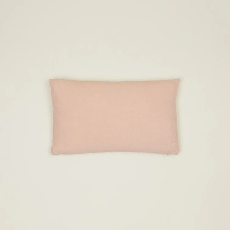 Blush Belgian Linen Lumbar Throw Pillow
