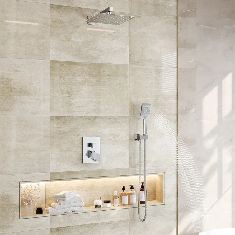Chrome Polished Multi-Head Wall Mounted Shower System