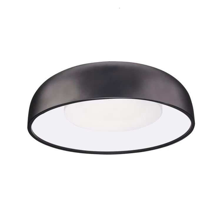 Black Glass LED Flush Mount Ceiling Light