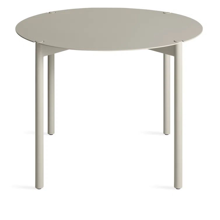 Putty Round Contemporary Metal Dining Table