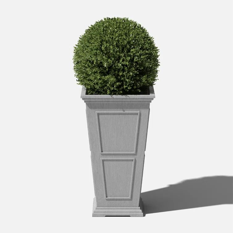 Veradek Brixton Tall 28-inch Gray Recycled Plastic Planter