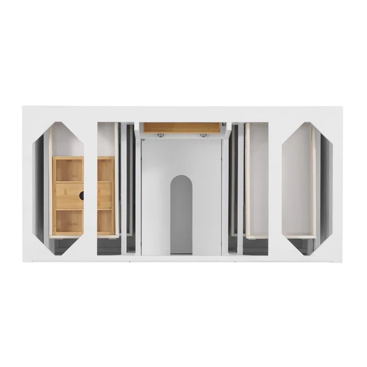 Bright White 48'' Plywood Single Bathroom Vanity Base