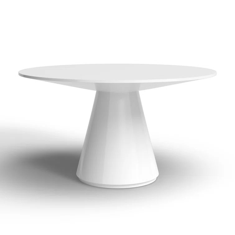 Otago Contemporary 47" Round White Reclaimed Wood Dining Table