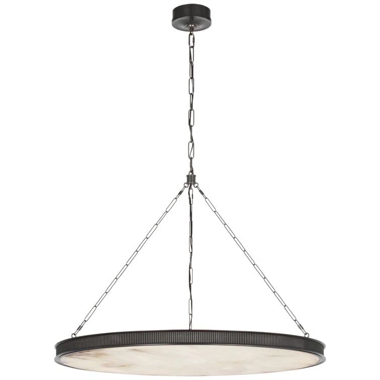 Matthew Bronze 3-Light LED Chandelier with Alabaster Shade