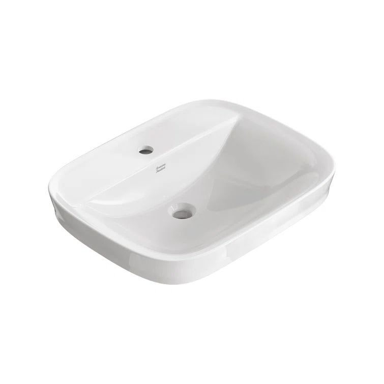 American Standard White Ceramic Above-Counter Rectangular Sink