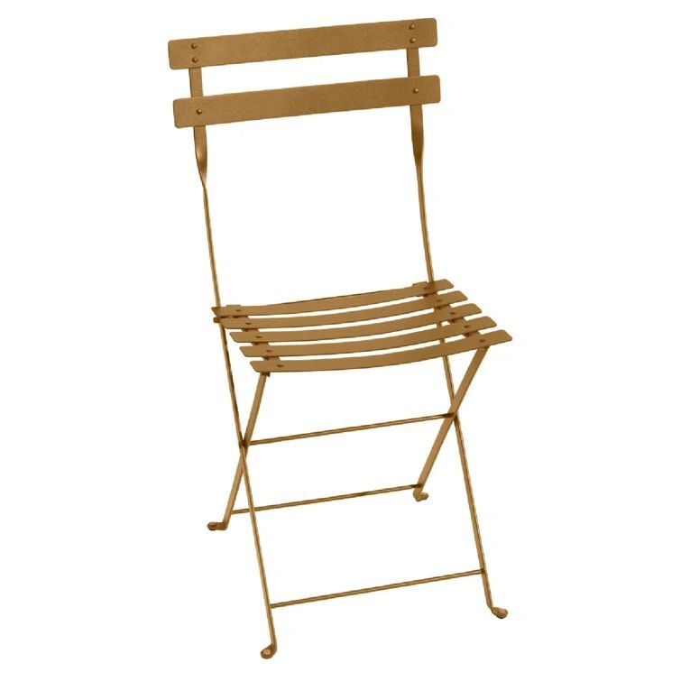 Gingerbread Steel Foldable Bistro Chair Set