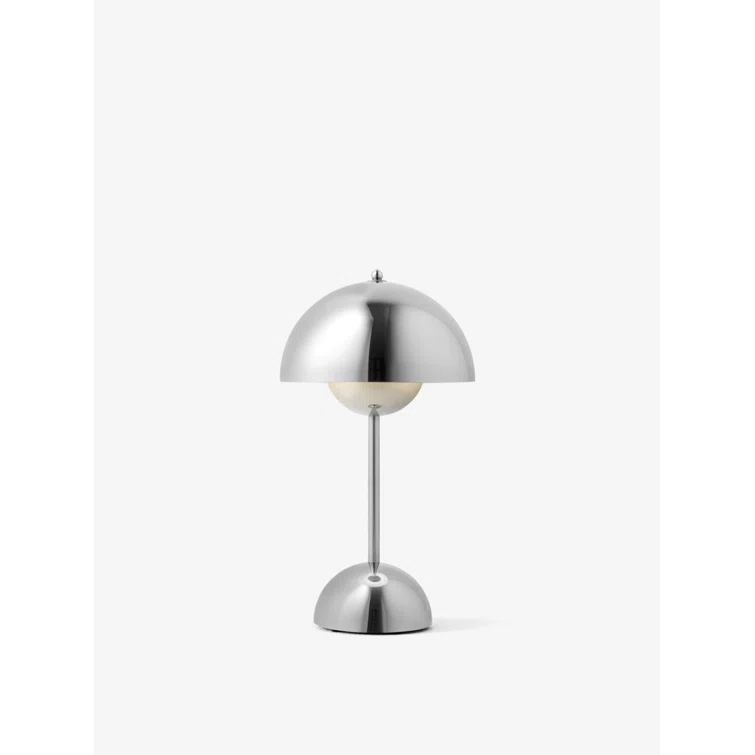 Chrome-Plated Cordless Adjustable Outdoor Table Lamp
