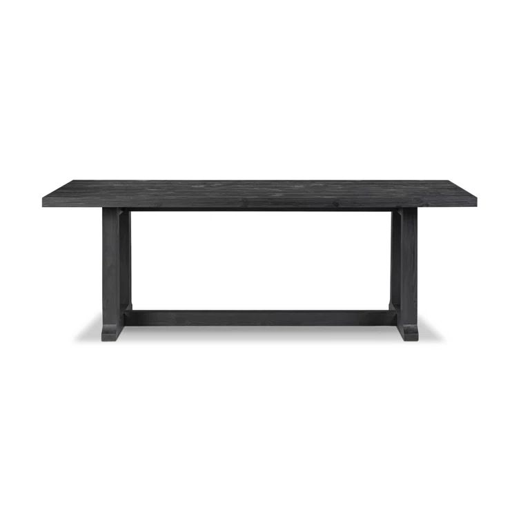 Otto Black Pine Extendable Rectangular Dining Table