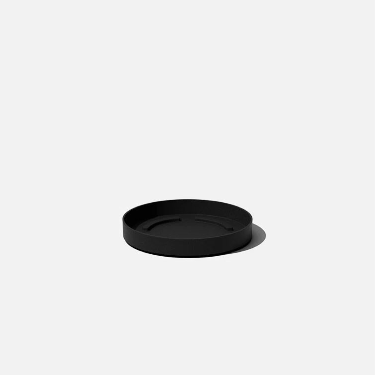 Black 10'' Plastic-Concrete Round Plant Saucer