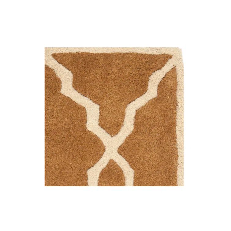 Hand-Tufted Artisan Wool Square Rug in Blue, 2' x 3'