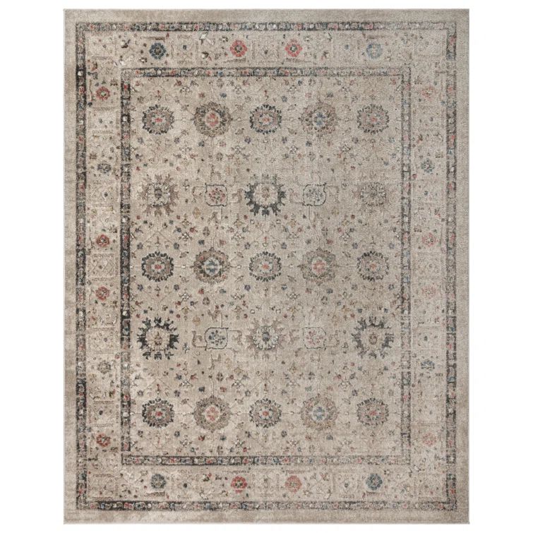 Ivory Tufted Rectangular 8' x 10' Synthetic Area Rug