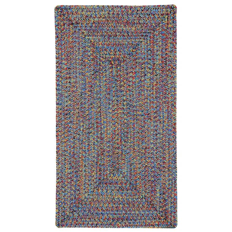 Sea Glass Fiesta Multi Synthetic Braided Oval Rug