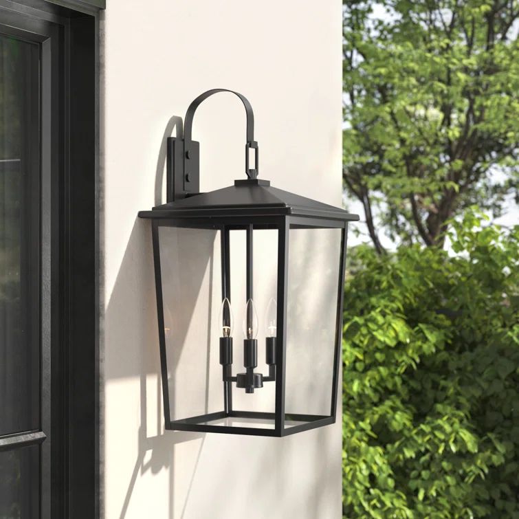 Powder Coat Black Metal Outdoor Hanging Lantern