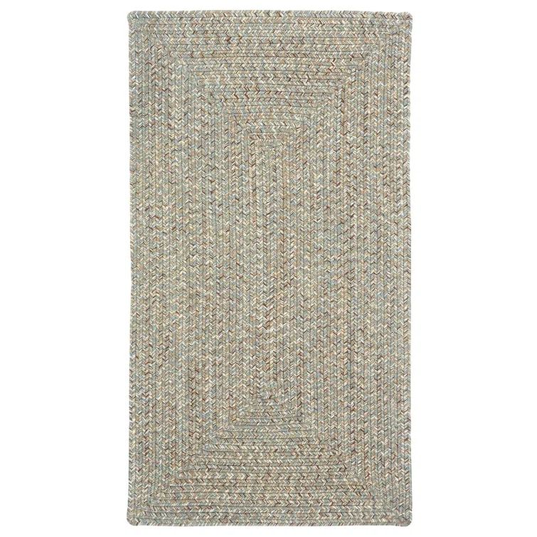 Sea Glass Oval Braided Synthetic Rug, 11'4" x 14'4"