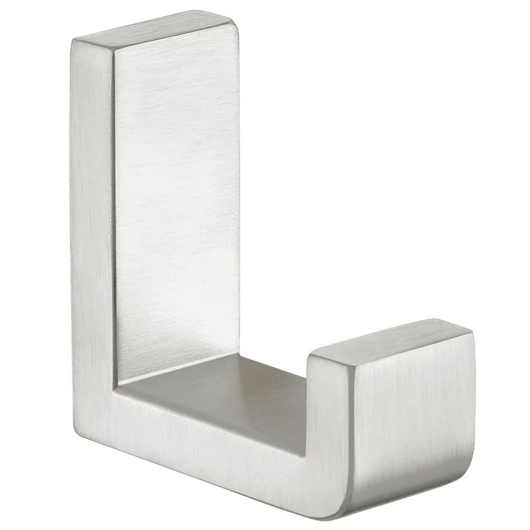Brushed Nickel Stainless Steel L-Shaped Bathroom Hook