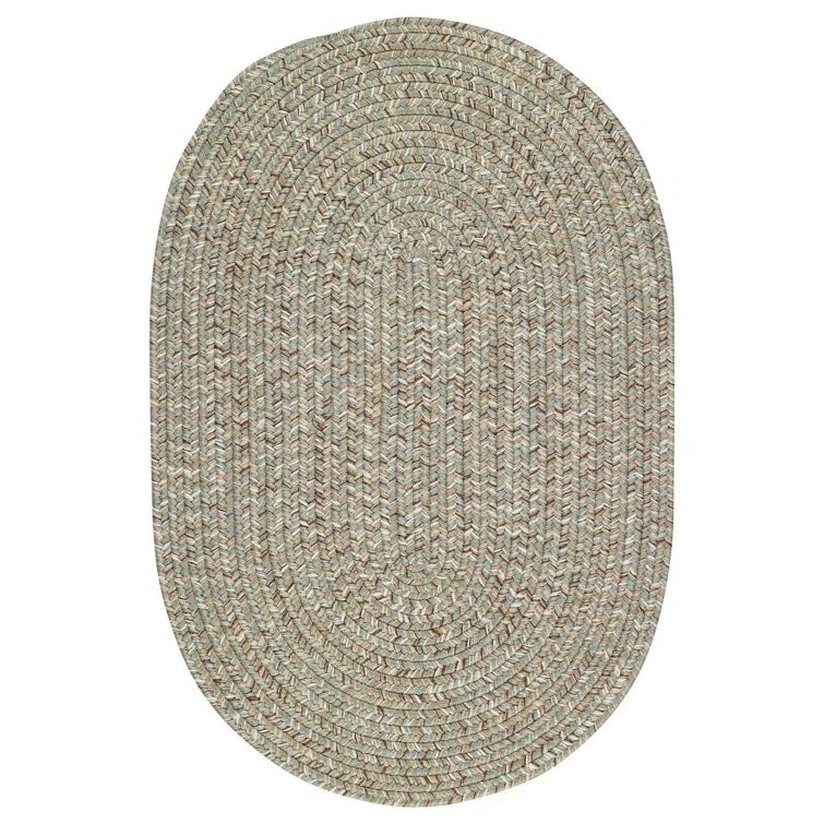 Sea Glass Oval Braided Synthetic Indoor/Outdoor Rug