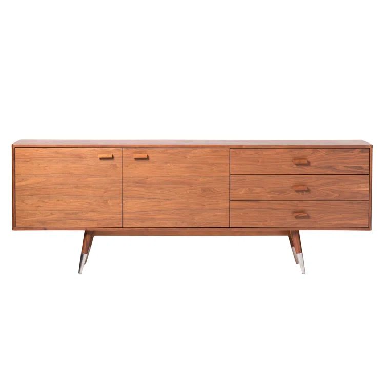 Sienna Walnut Mid-Century Modern Sideboard with Tapered Legs