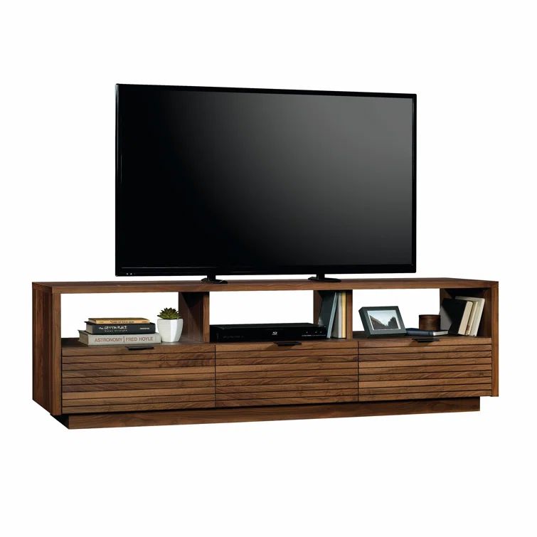 Grand Walnut 70'' Freestanding TV Cabinet with Storage