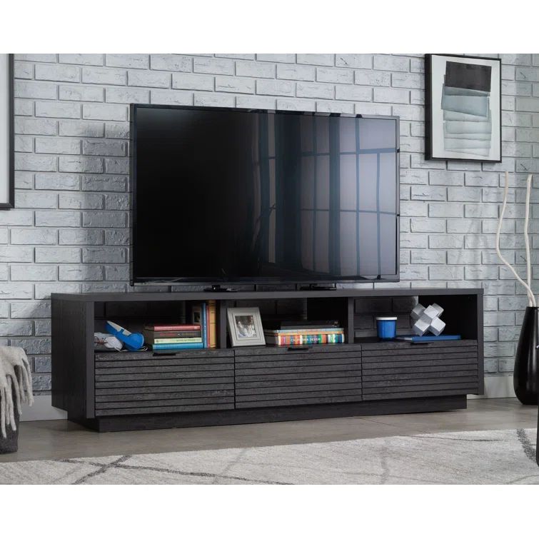 Raven Oak 70'' Entertainment Credenza with Cabinet Storage