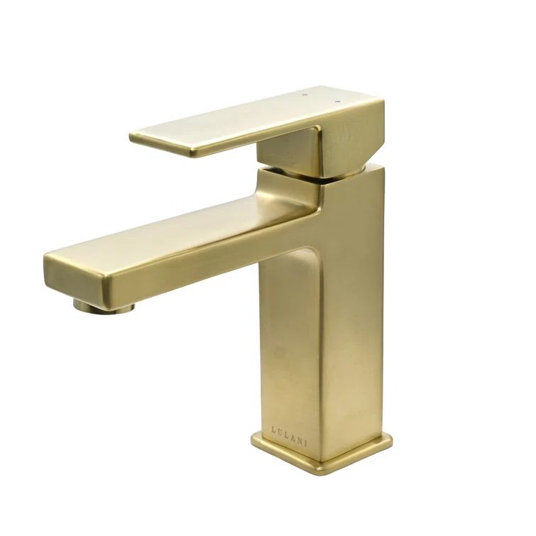 Capri Champagne Gold Brass Single Hole Bathroom Faucet