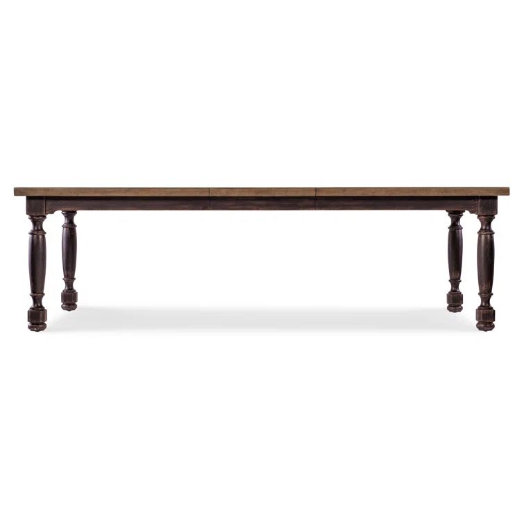 Rustic Black and Brown Reclaimed Wood Extendable Dining Table